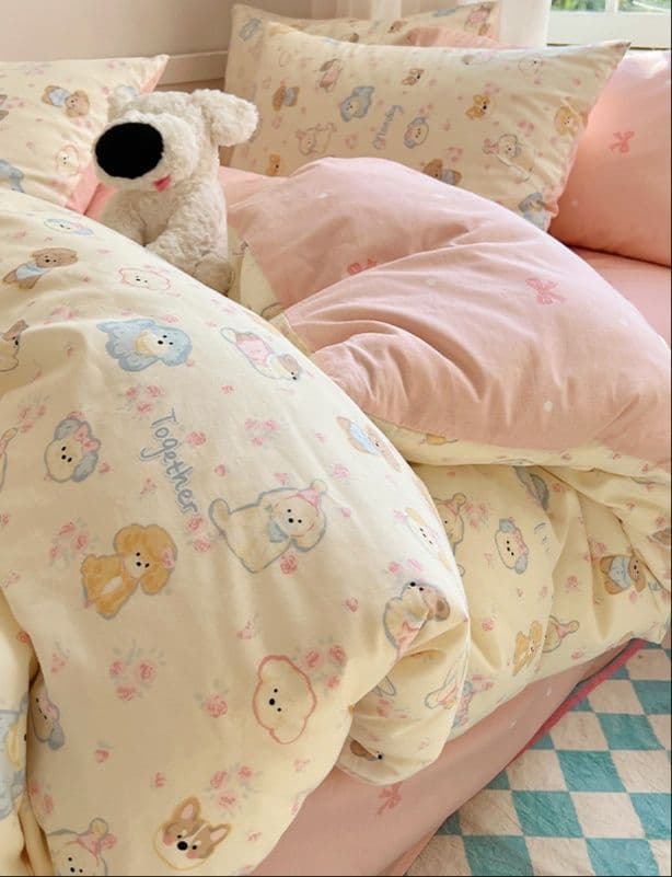 かわいい女の子の心の寝具4個セット 布団カバー 3点セット 4点セット 姫系 可愛い 冬用 保温 厚手 学生